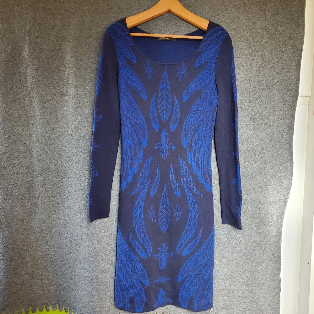 Navy blue with design Supertrash dress, size large